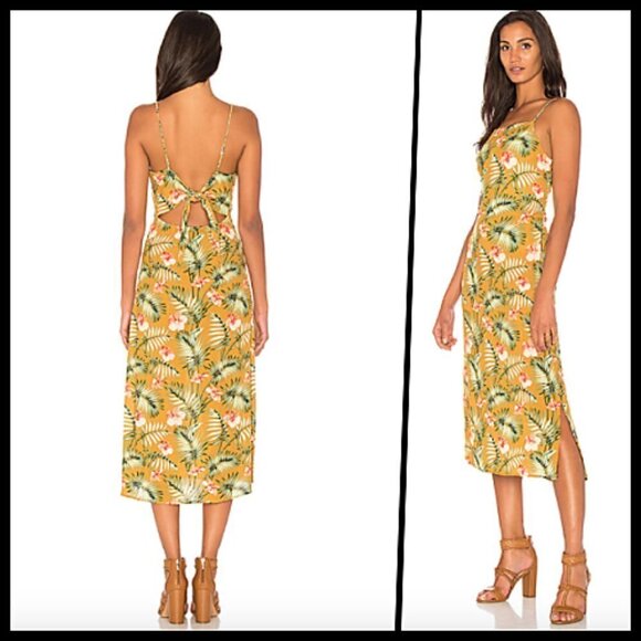 Sincerely Jules Palm Gauze Midi Slip Dress - Picture 1 of 12